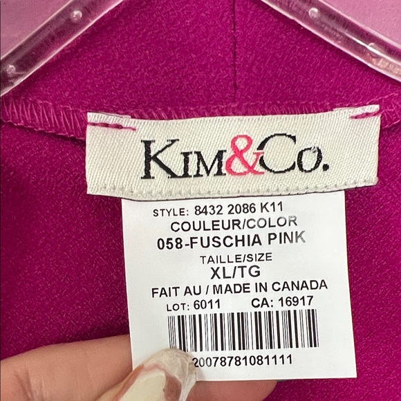 Women's Magenta Cardigan - Picture 2 of 3